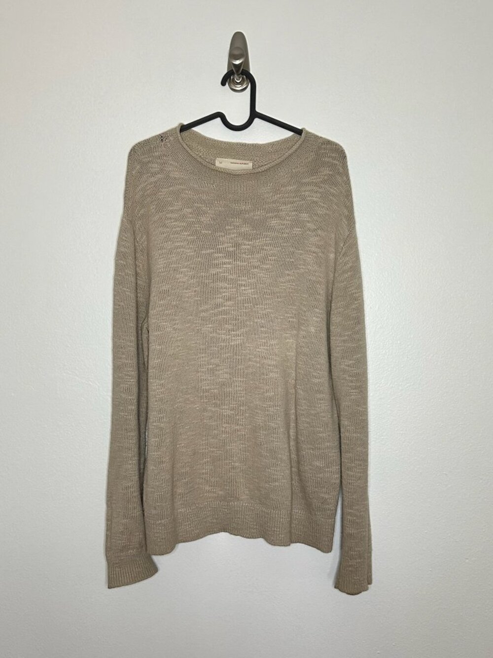 Banana Republic Heritage Collection Lightweight Linen Blend Knit Sweater Beige S